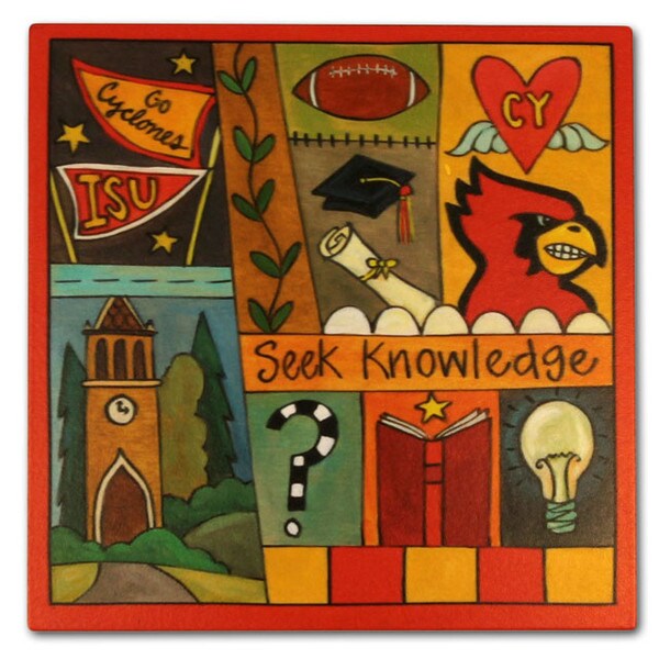 Sincerely, Sticks Seek Knowledge Wooden Plaque